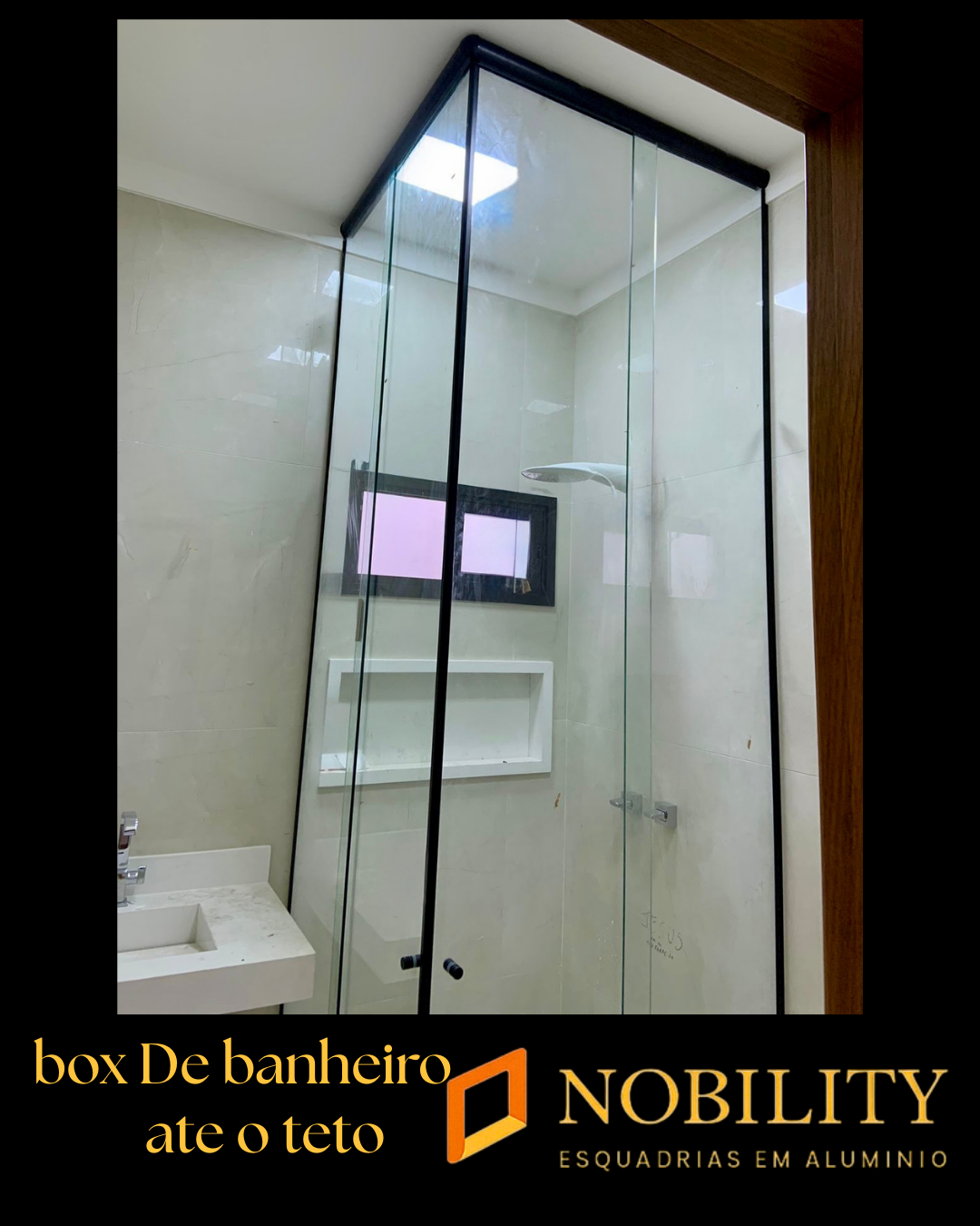 Box de banheiro até o teto